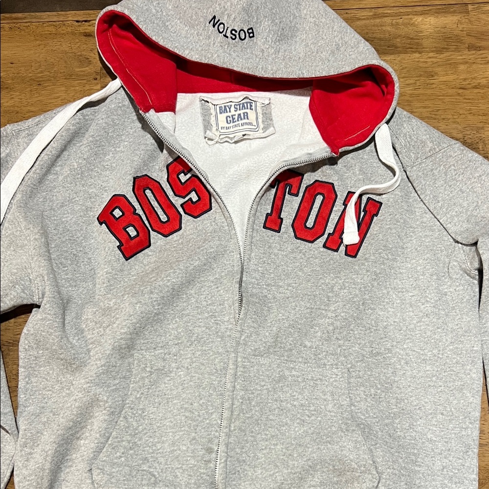 vintage Boston zip up Hoodie